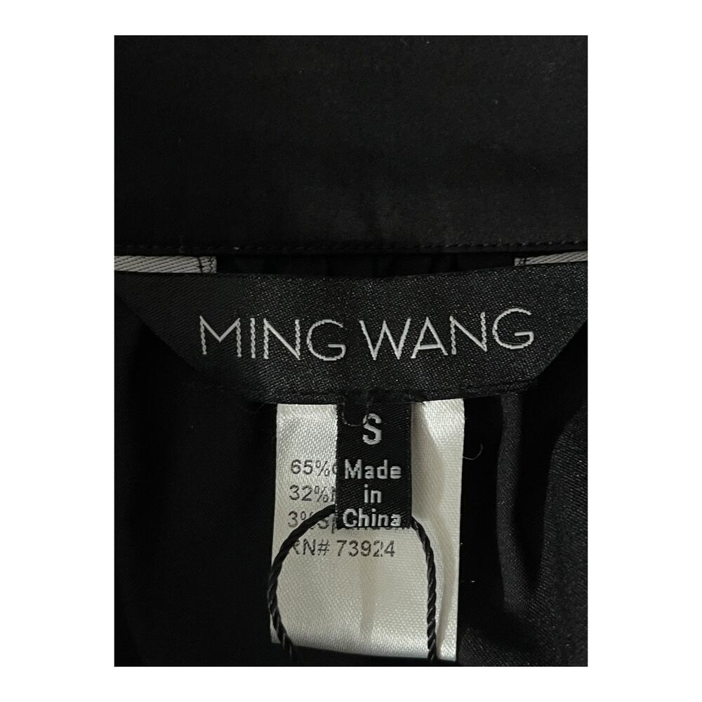 Ming Wang skirt gathered cotton blend maxi black size Small S - Picture 5 of 6